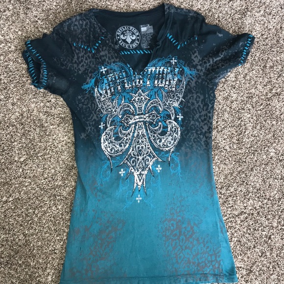 teal colored women's tops